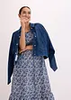 Abito midi in stile bohémien a spalle scoperte, in cotone leggero, bonprix