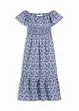 Abito midi in stile bohémien a spalle scoperte, in cotone leggero, bonprix