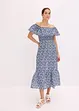Abito midi in stile bohémien a spalle scoperte, in cotone leggero, bonprix