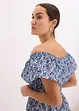 Abito midi in stile bohémien a spalle scoperte, in cotone leggero, bonprix