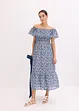 Abito midi in stile bohémien a spalle scoperte, in cotone leggero, bonprix