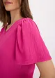 Maglia in crêpe strutturato con maniche ad aletta, bonprix
