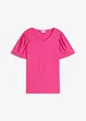 Maglia in crêpe strutturato con maniche ad aletta, bonprix