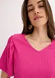 Maglia in crêpe strutturato con maniche ad aletta, bonprix