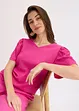Maglia in crêpe strutturato con maniche ad aletta, bonprix