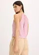 Top cropped con effetto metallizzato, bonprix