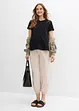 Pantaloni prémaman 2 in 1 in mussola di puro cotone, bonprix