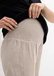 Pantaloni prémaman 2 in 1 in mussola di puro cotone, bonprix