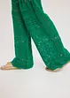 Pantaloni con elastico in vita in maglia traforata, bonprix