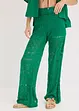 Pantaloni con elastico in vita in maglia traforata, bonprix