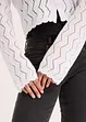 Cardigan cropped effetto uncinetto, bonprix