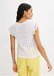 Top in maglia effetto uncinetto con pizzo, bonprix