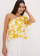 Blusa monospalla in viscosa operata, bonprix