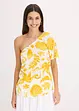 Blusa monospalla in viscosa operata, bonprix