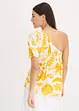 Blusa monospalla in viscosa operata, bonprix