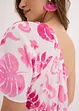 Blusa monospalla in viscosa operata, bonprix