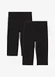 Leggings a pinocchietto in misto cotone elasticizzato (pacco da 2), bonprix