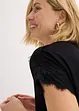 Maglia in viscosa con pizzo, bonprix