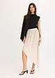 Gonna plissettata in satin lucido, bonprix