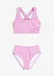 Bikini a bustier a costine (set 2 pezzi), bonprix