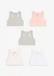 Reggiseno bustier con cotone morbido (pacco da 5), bonprix