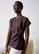 Maglia in puro lino con inserto in tessuto, bonprix