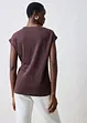 Maglia in puro lino con inserto in tessuto, bonprix