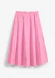 Gonna midi in misto cotone elasticizzato, bonprix