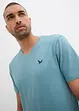 T-shirt con scollo a V in puro cotone biologico (pacco da 2), bonprix