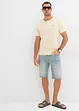 Bermuda di jeans elasticizzati con cavallo rafforzato, regular fit, bonprix