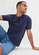 Maglia serafino a maniche corte in puro cotone, bonprix