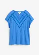 Maglia in puro lino con pizzo, bonprix