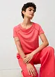 Maglia in puro lino con pizzo, bonprix
