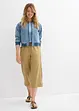 Pantaloni cropped in misto lino e cotone, bonprix