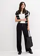 Pantaloni a palazzo in misto lino extra lunghi, bonprix
