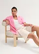 Camicetta casual oversize in misto lino leggero, bonprix
