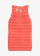 Top in maglia traforata in misto lino, bonprix