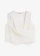 Top in puro lino con effetto a portafoglio, bonprix