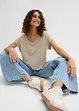 Maglia oversize in misto viscosa fluente, bonprix