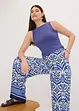 Pantaloni in jersey di misto viscosa morbido in fantasia, bonprix
