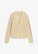 Cardigan traforato in misto lino, bonprix