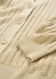 Cardigan traforato in misto lino, bonprix