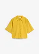 Camicia cropped in misto lino, bonprix