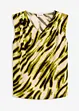 Top in jersey con pieghe plissettate e spalline imbottite, bonprix