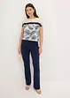 Maglia con fascia di pizzo e fantasia paisley, bonprix