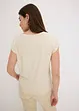 Maglia con fascia di pizzo e fantasia paisley, bonprix