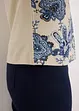 Maglia con fascia di pizzo e fantasia paisley, bonprix
