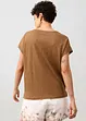 Maglia in puro lino con pizzo, bonprix