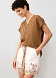 Maglia in puro lino con pizzo, bonprix