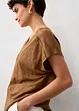 Maglia in puro lino con pizzo, bonprix